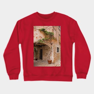 Covered Passageway in Rovinj, Croatia Crewneck Sweatshirt